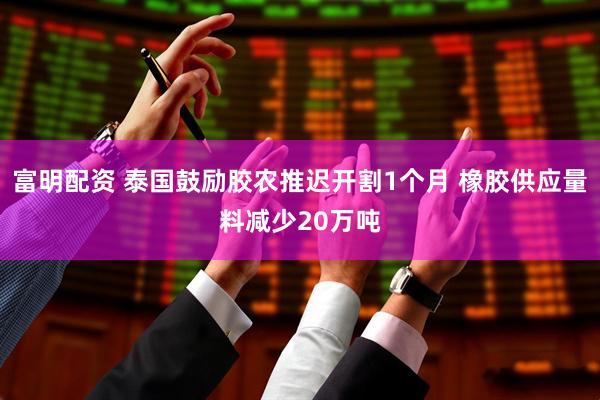 富明配资 泰国鼓励胶农推迟开割1个月 橡胶供应量料减少20万吨