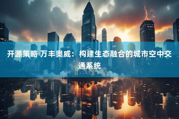 开源策略 万丰奥威：构建生态融合的城市空中交通系统